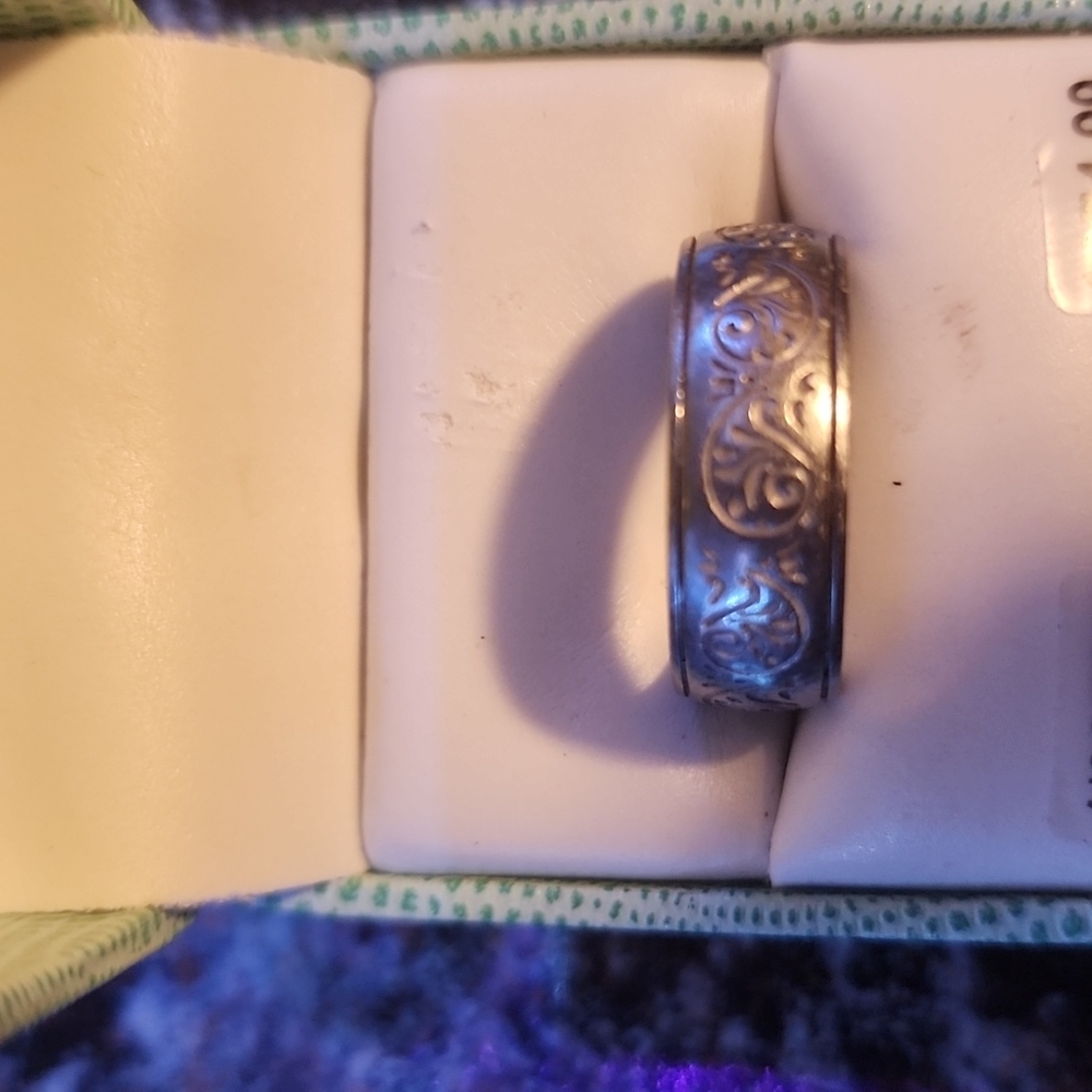 Solid silver wedding band very thick